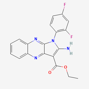 molecular formula C19H14F2N4O2 B5782514 ethyl 2-amino-1-(2,4-difluorophenyl)-1H-pyrrolo[2,3-b]quinoxaline-3-carboxylate 
