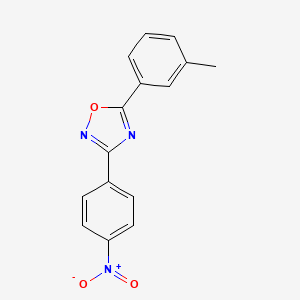 molecular formula C15H11N3O3 B5782526 5-(3-methylphenyl)-3-(4-nitrophenyl)-1,2,4-oxadiazole 