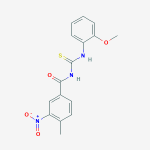 N-{[(2-methoxyphenyl)amino]carbonothioyl}-4-methyl-3-nitrobenzamide