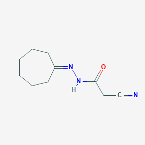 2-cyano-N'-cycloheptylideneacetohydrazide