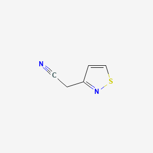 molecular formula C5H4N2S B578258 3-Isothiazoleacetonitrile CAS No. 14217-70-0
