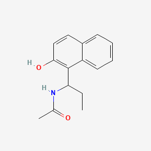 molecular formula C15H17NO2 B578260 N-[1-(2-Hydroxynaphthalen-1-yl)propyl]acetamide CAS No. 14557-76-7