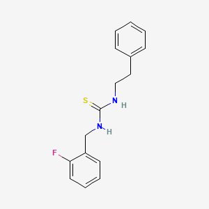 molecular formula C16H17FN2S B5782604 N-(2-fluorobenzyl)-N'-(2-phenylethyl)thiourea 