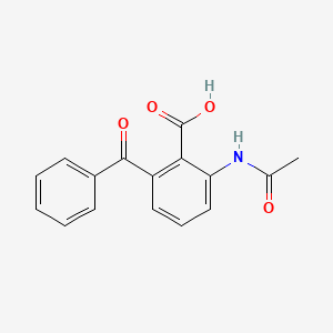 molecular formula C16H13NO4 B578262 2-Acetamido-6-benzoylbenzoic acid CAS No. 13711-61-0