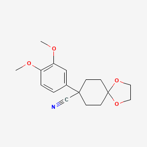 molecular formula C17H21NO4 B5782630 8-(3,4-dimethoxyphenyl)-1,4-dioxaspiro[4.5]decane-8-carbonitrile CAS No. 61749-06-2