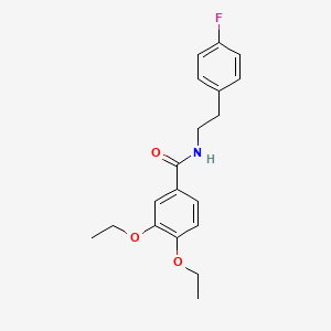 molecular formula C19H22FNO3 B5782635 3,4-diethoxy-N-[2-(4-fluorophenyl)ethyl]benzamide 