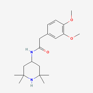 2-(3,4-dimethoxyphenyl)-N-(2,2,6,6-tetramethyl-4-piperidinyl)acetamide