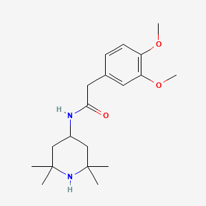 molecular formula C19H30N2O3 B5782643 2-(3,4-dimethoxyphenyl)-N-(2,2,6,6-tetramethylpiperidin-4-yl)acetamide 