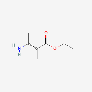 molecular formula C7H13NO2 B578266 乙基3-氨基-2-甲基丁-2-烯酸酯 CAS No. 14369-90-5