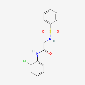 molecular formula C14H13ClN2O3S B5782661 N~1~-(2-chlorophenyl)-N~2~-(phenylsulfonyl)glycinamide 