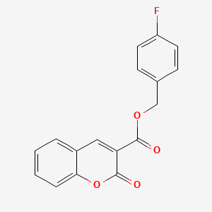 molecular formula C17H11FO4 B5782669 4-fluorobenzyl 2-oxo-2H-chromene-3-carboxylate 