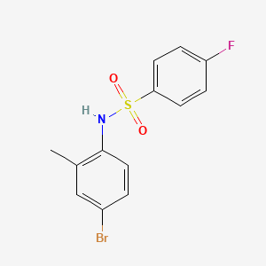 molecular formula C13H11BrFNO2S B5782672 N-(4-bromo-2-methylphenyl)-4-fluorobenzenesulfonamide 
