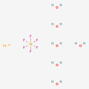 molecular formula F6FeH12O6Si B578268 Ferrous hexafluorosilicate CAS No. 12062-25-8