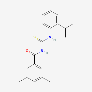 molecular formula C19H22N2OS B5782684 N-{[(2-isopropylphenyl)amino]carbonothioyl}-3,5-dimethylbenzamide 