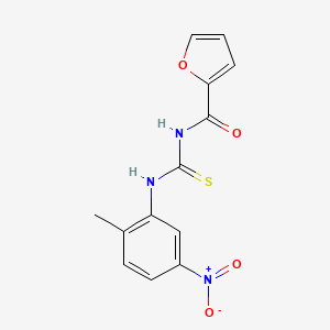molecular formula C13H11N3O4S B5782686 N-{[(2-methyl-5-nitrophenyl)amino]carbonothioyl}-2-furamide 