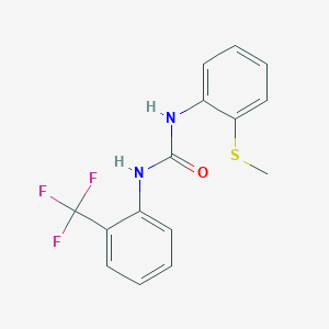 molecular formula C15H13F3N2OS B5782692 N-[2-(methylthio)phenyl]-N'-[2-(trifluoromethyl)phenyl]urea 