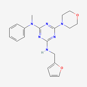 molecular formula C19H22N6O2 B5782772 N'-(2-furylmethyl)-N-methyl-6-morpholin-4-yl-N-phenyl-1,3,5-triazine-2,4-diamine 