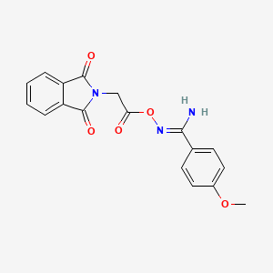 molecular formula C18H15N3O5 B5782785 N'-{[(1,3-dioxo-1,3-dihydro-2H-isoindol-2-yl)acetyl]oxy}-4-methoxybenzenecarboximidamide 