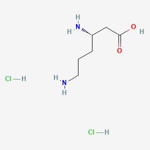 molecular formula C6H16Cl2N2O2 B578279 (3S)-3,6-diaminohexanoic acid dihydrochloride CAS No. 35761-15-0