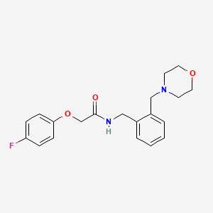 molecular formula C20H23FN2O3 B5782833 2-(4-fluorophenoxy)-N-[2-(4-morpholinylmethyl)benzyl]acetamide 