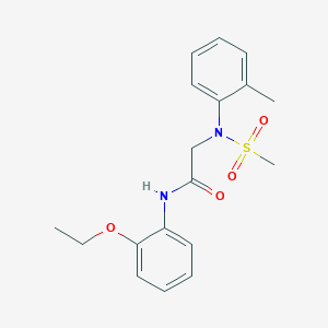 molecular formula C18H22N2O4S B5782840 N~1~-(2-ethoxyphenyl)-N~2~-(2-methylphenyl)-N~2~-(methylsulfonyl)glycinamide 