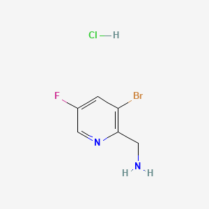 molecular formula C6H7BrClFN2 B578285 (3-溴-5-氟吡啶-2-基)甲胺盐酸盐 CAS No. 1257535-21-9