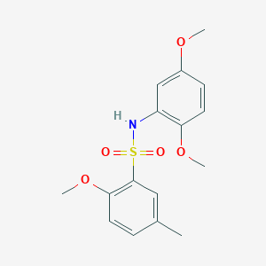 molecular formula C16H19NO5S B5782865 N-(2,5-dimethoxyphenyl)-2-methoxy-5-methylbenzenesulfonamide 