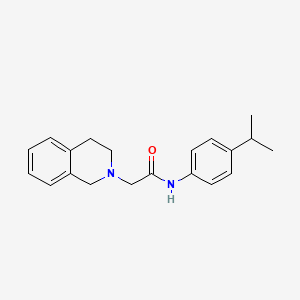 molecular formula C20H24N2O B5782873 2-(3,4-dihydro-2(1H)-isoquinolinyl)-N-(4-isopropylphenyl)acetamide 