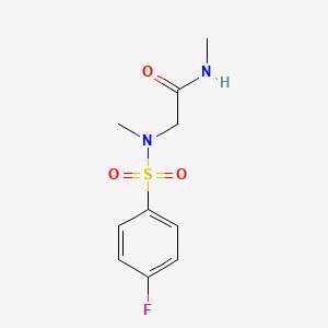 molecular formula C10H13FN2O3S B5782893 N~2~-[(4-fluorophenyl)sulfonyl]-N~1~,N~2~-dimethylglycinamide 