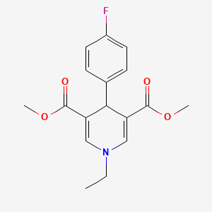 molecular formula C17H18FNO4 B5782898 dimethyl 1-ethyl-4-(4-fluorophenyl)-1,4-dihydro-3,5-pyridinedicarboxylate 