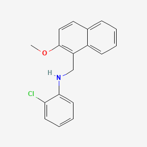 molecular formula C18H16ClNO B5782903 (2-chlorophenyl)[(2-methoxy-1-naphthyl)methyl]amine 