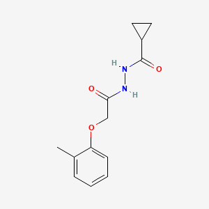 molecular formula C13H16N2O3 B5782912 N'-[2-(2-methylphenoxy)acetyl]cyclopropanecarbohydrazide 