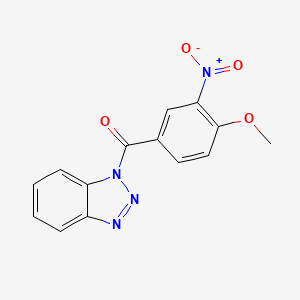 molecular formula C14H10N4O4 B5782918 1-(4-methoxy-3-nitrobenzoyl)-1H-1,2,3-benzotriazole 