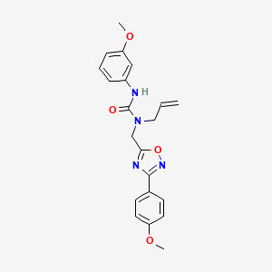 molecular formula C21H22N4O4 B5782928 N-allyl-N'-(3-methoxyphenyl)-N-{[3-(4-methoxyphenyl)-1,2,4-oxadiazol-5-yl]methyl}urea 