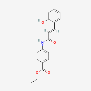 molecular formula C18H17NO4 B5782940 ethyl 4-{[3-(2-hydroxyphenyl)acryloyl]amino}benzoate 