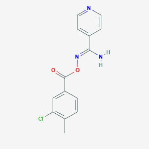 molecular formula C14H12ClN3O2 B5782942 N'-[(3-chloro-4-methylbenzoyl)oxy]-4-pyridinecarboximidamide 