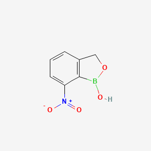 molecular formula C7H6BNO4 B578295 7-nitrobenzo[c][1,2]oxaborol-1(3H)-ol CAS No. 1268336-14-6