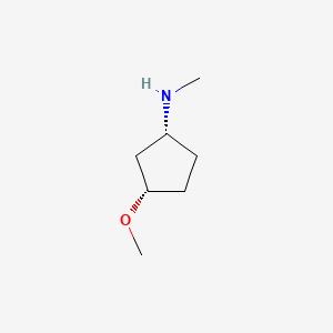 molecular formula C7H15NO B578298 (1R,3S)-3-methoxy-N-methylcyclopentan-1-amine CAS No. 1268521-86-3