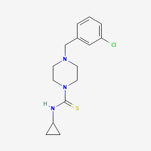molecular formula C15H20ClN3S B5783000 4-(3-chlorobenzyl)-N-cyclopropyl-1-piperazinecarbothioamide 
