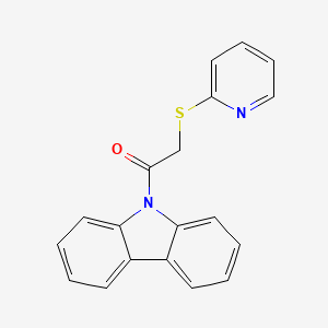molecular formula C19H14N2OS B5783002 9-[(2-pyridinylthio)acetyl]-9H-carbazole 