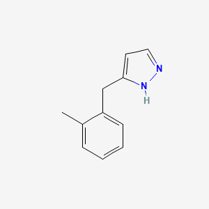 molecular formula C11H12N2 B578301 3-(2-Methylbenzyl)-1H-pyrazole CAS No. 1260676-05-8