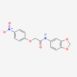molecular formula C15H12N2O6 B5783010 N-1,3-benzodioxol-5-yl-2-(4-nitrophenoxy)acetamide 
