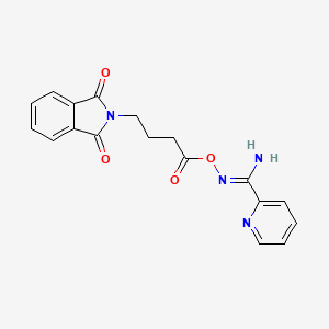 molecular formula C18H16N4O4 B5783012 N'-{[4-(1,3-dioxo-1,3-dihydro-2H-isoindol-2-yl)butanoyl]oxy}-2-pyridinecarboximidamide 