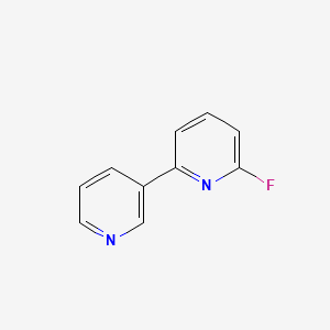 molecular formula C10H7FN2 B578302 6-Fluoro-2,3'-bipyridine CAS No. 1214335-26-8