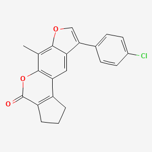 molecular formula C21H15ClO3 B5783038 9-(4-chlorophenyl)-6-methyl-2,3-dihydrocyclopenta[c]furo[3,2-g]chromen-4(1H)-one 