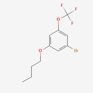 molecular formula C11H12BrF3O2 B578304 1-Bromo-3-butoxy-5-(trifluoromethoxy)benzene CAS No. 1221658-65-6