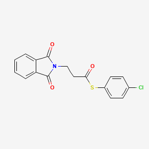molecular formula C17H12ClNO3S B5783049 S-(4-chlorophenyl) 3-(1,3-dioxo-1,3-dihydro-2H-isoindol-2-yl)propanethioate 