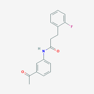 molecular formula C17H16FNO2 B5783067 N-(3-acetylphenyl)-3-(2-fluorophenyl)propanamide 