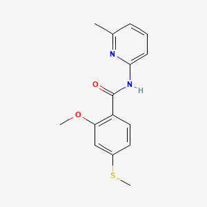 molecular formula C15H16N2O2S B5783083 2-methoxy-N-(6-methyl-2-pyridinyl)-4-(methylthio)benzamide 