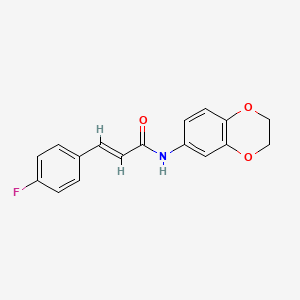 molecular formula C17H14FNO3 B5783125 N-(2,3-dihydro-1,4-benzodioxin-6-yl)-3-(4-fluorophenyl)acrylamide 